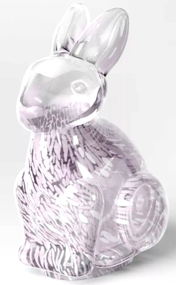 NEW Target Threshold Purple Confetti Glass Easter Bunny 8 in