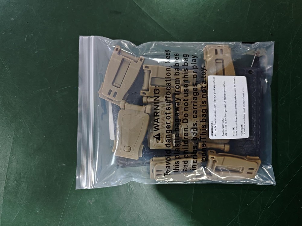 BOOSTEADY Multipurpose MOLLE Clip Tactical 10 Pcs Plastic Clips (Brown)