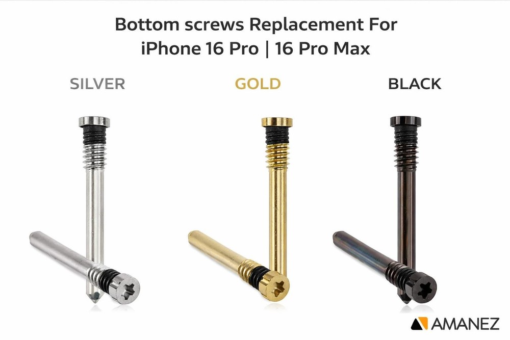 Bottom Screws Replacement For iPhone 16 Pro | 16 Pro Max (2 Pack)