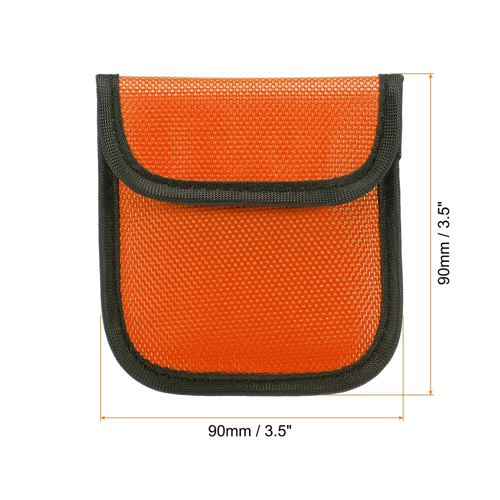 2Pcs 58mm Camera Filter Case Camera Filter Case Pouch Orange