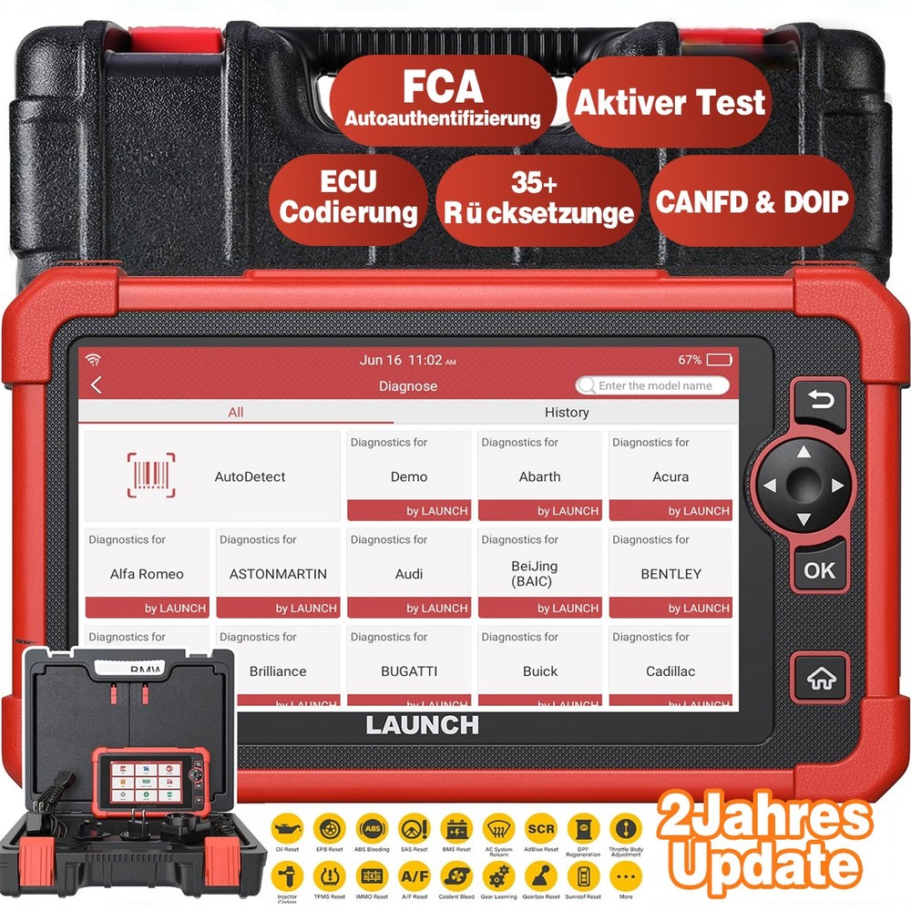 LAUNCH X431 CRP919X All System Diagnostic Scanner Bi-directional Key Coding TPMS