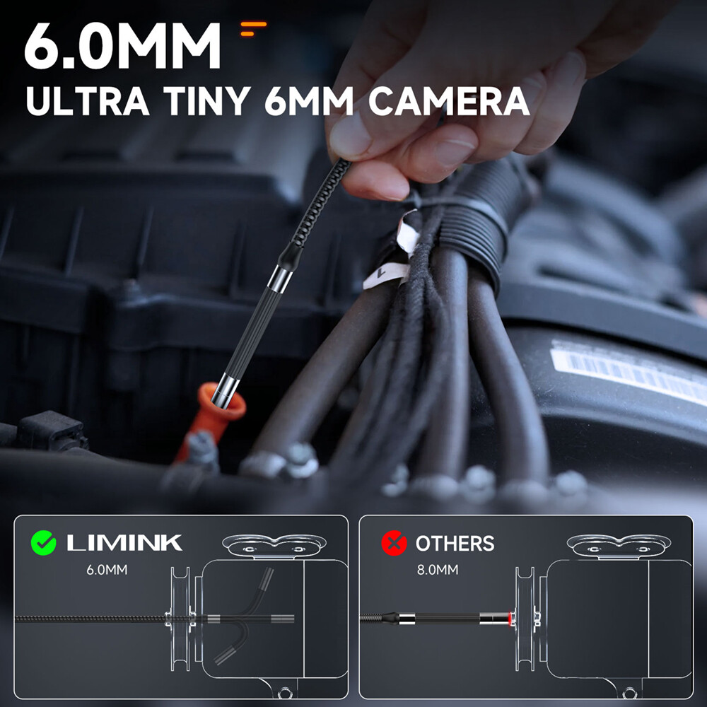 360° Articulating Borescope 4 Way Endoscope Inspection Camera for iPhone/Android