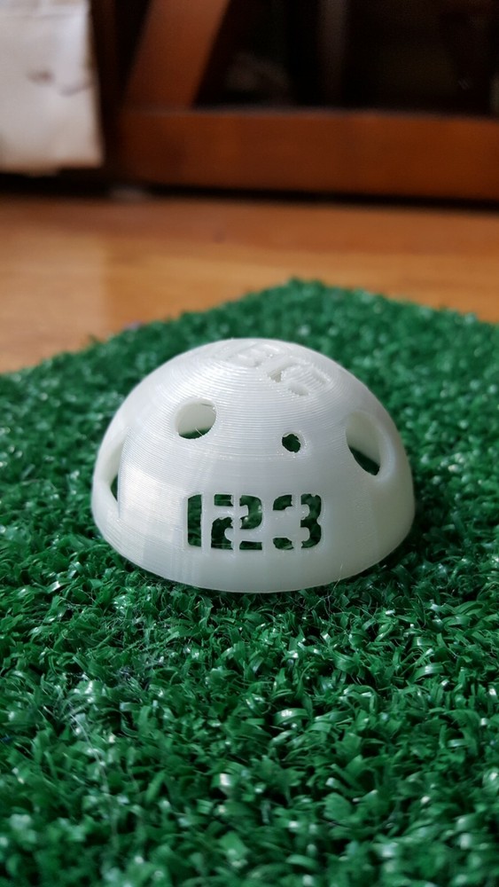 Golf Ball Stencil - Custom Initials, numbers plus 3 circles, 2 lines, 3 shapes.