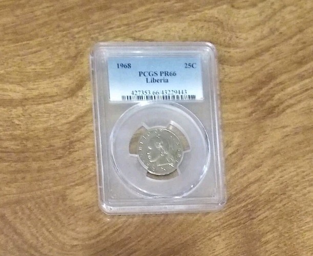 1968 Liberia 25C PR66 PCGS