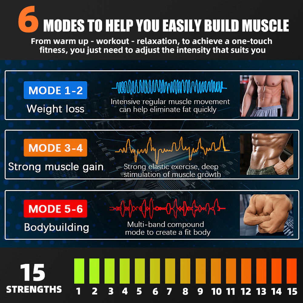 Rechargeable EMS Abdominal Muscle Toning Belt Trainer ABS Stimulator Toner Belt