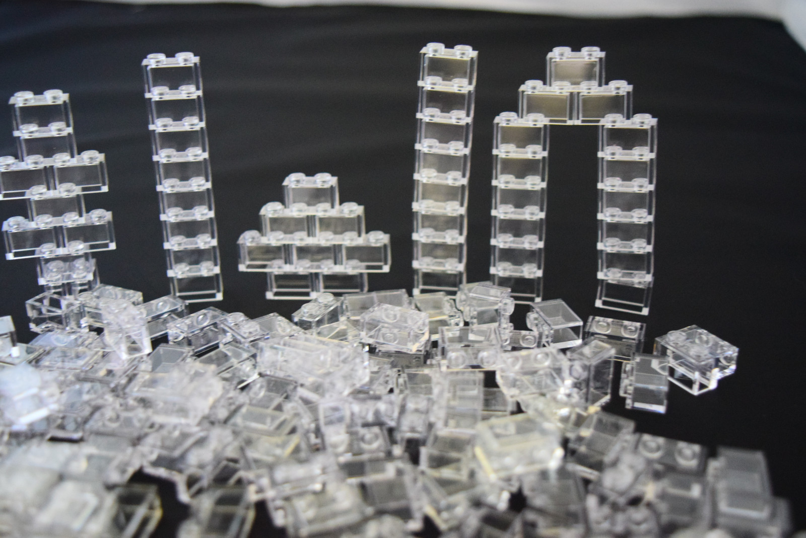 ☀️NEW LEGO Lot Of 50 1X2 Bricks White Transparent Clear Translucent trans clea