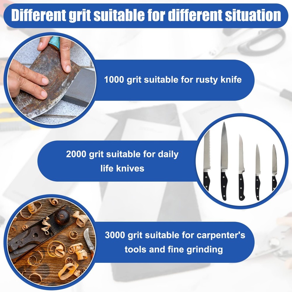 3 Pieces Diamond Sharpening Stone Diamond Knife Sharpener Plate Honing
