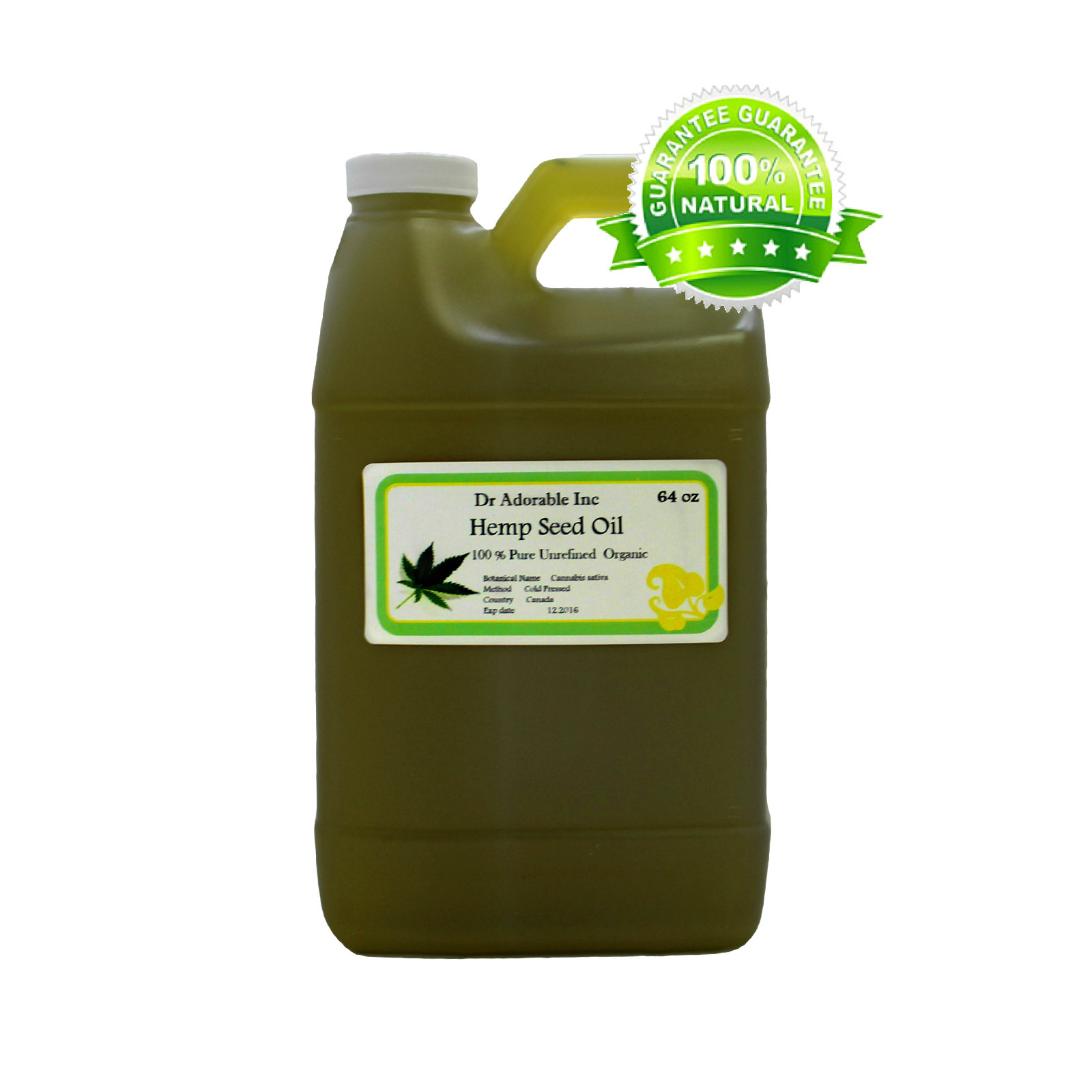 Hemp Seed Unrefined Oil 100% Pure Cold Pressed Oil You Pick Size Free Shipping