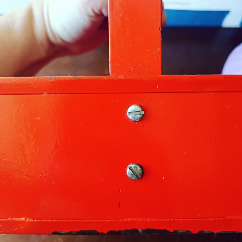 Vintage Metal Tool Caddy