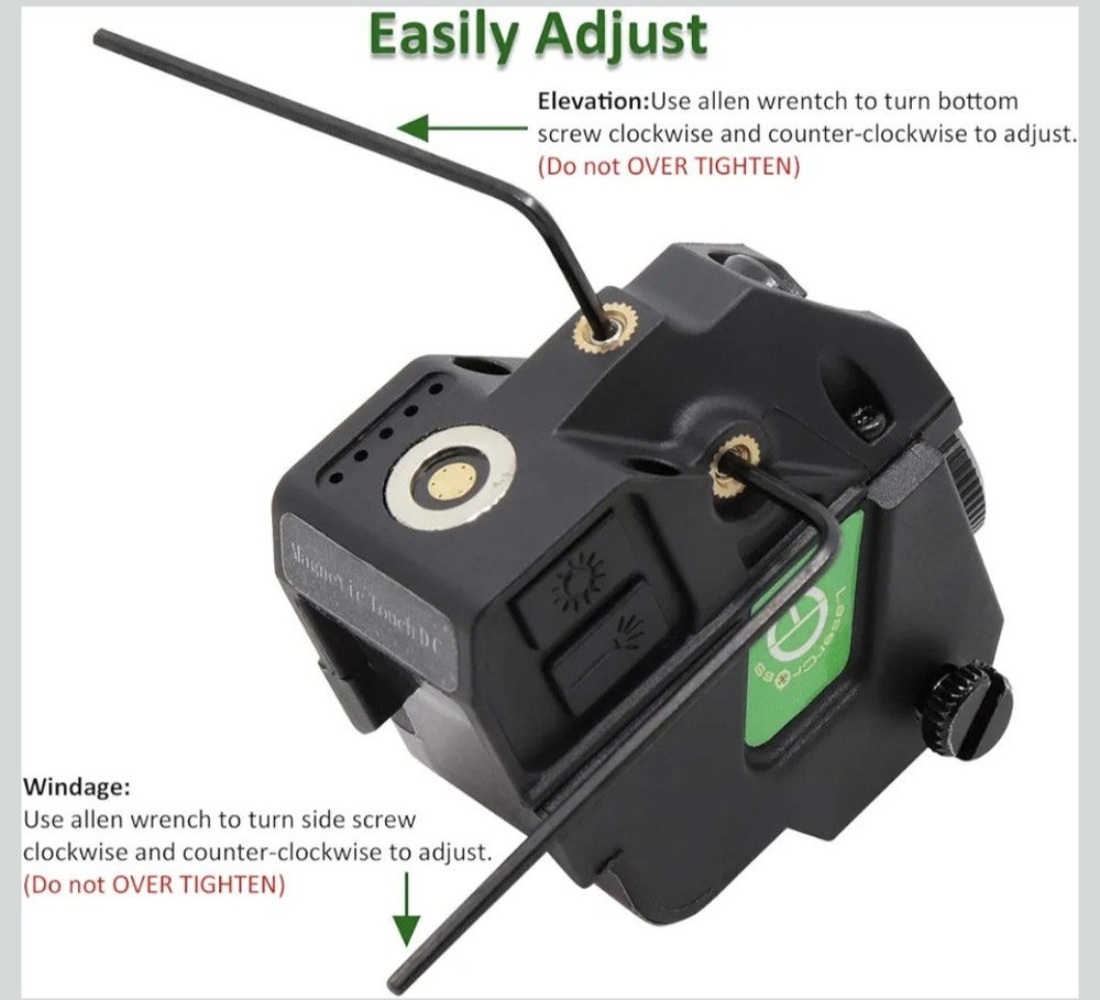 Lasercross Tactical Compact Green Dot Laser Sight,LED Flashlight Combo with 20mm
