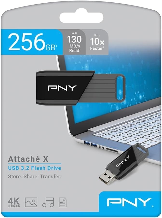 Portable 256GB Attaché X USB Drive - Advanced Speed, Essential Storage Solution