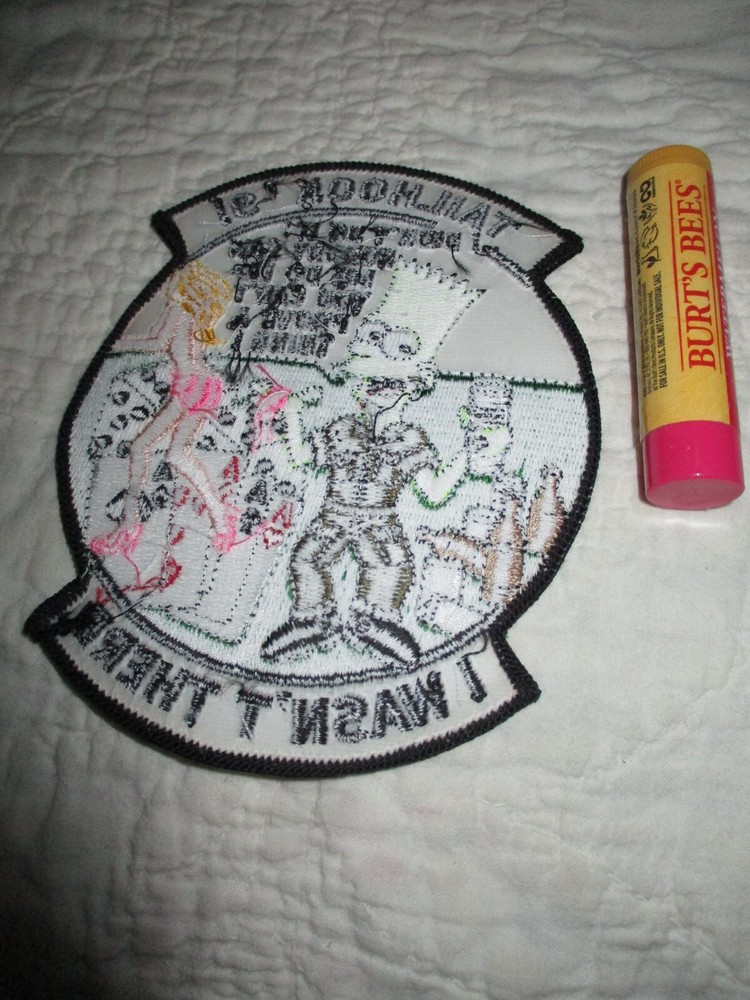 Military Patch Tailhook '91 I Wasn't There Bart Simpson Embroidered Unused Patch