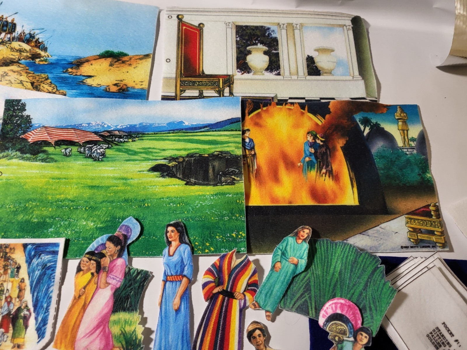 Betty Lukens 1987 Quiet Book Bible Felt Flannelgraph Lot Gently Used-incomplete