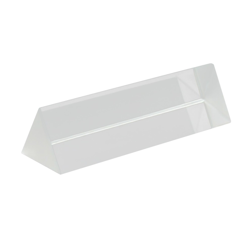 New 9cm Optical Glass Triple Triangular Prism Physics Teaching Light Spectrum E