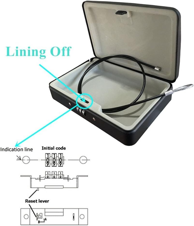 Portable Fireproof Security Box with Combo Lock - Ideal for Travel & Office