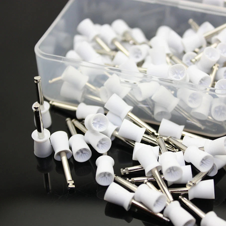 Dental Polishing Prophy Prophylaxis Brush Nylon RA Latch Type Bristle Flat/Taper