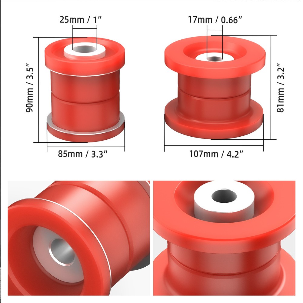 80A Polyurethane Rear Subframe Bushing Kit For BMW E90 E92 E93 325i 335i 328i