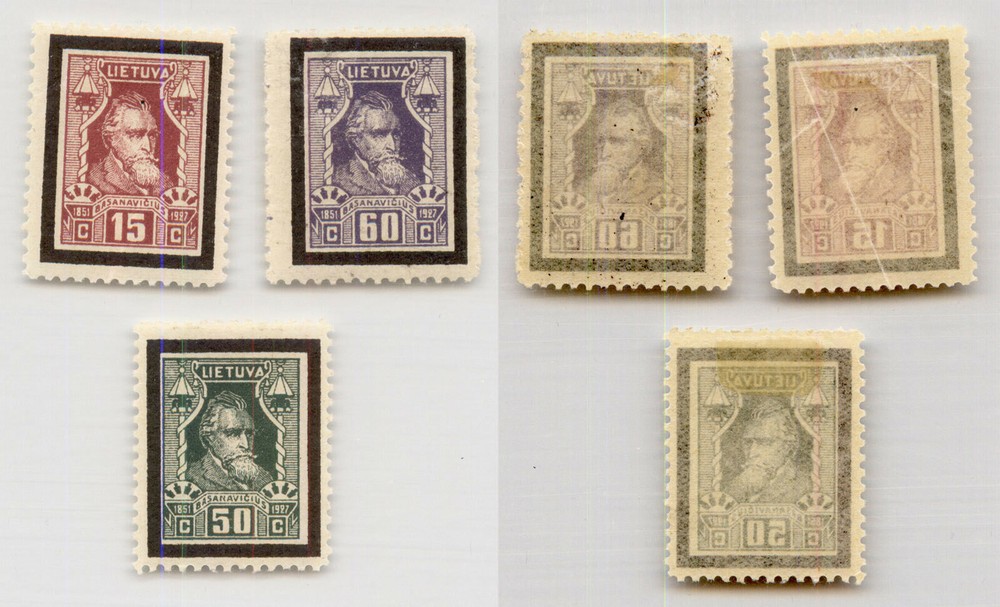 Lithuania 🇱🇹 1927 SC 219 II 222 mint. rtb4707