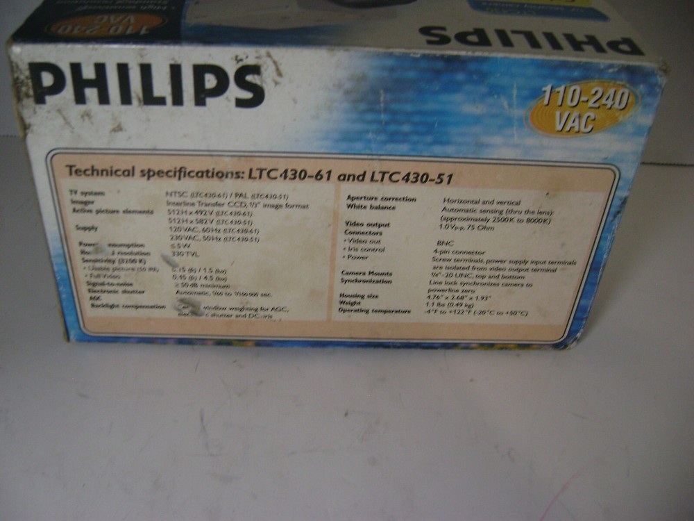 Philips Color Security Camera 1/3" LTC430