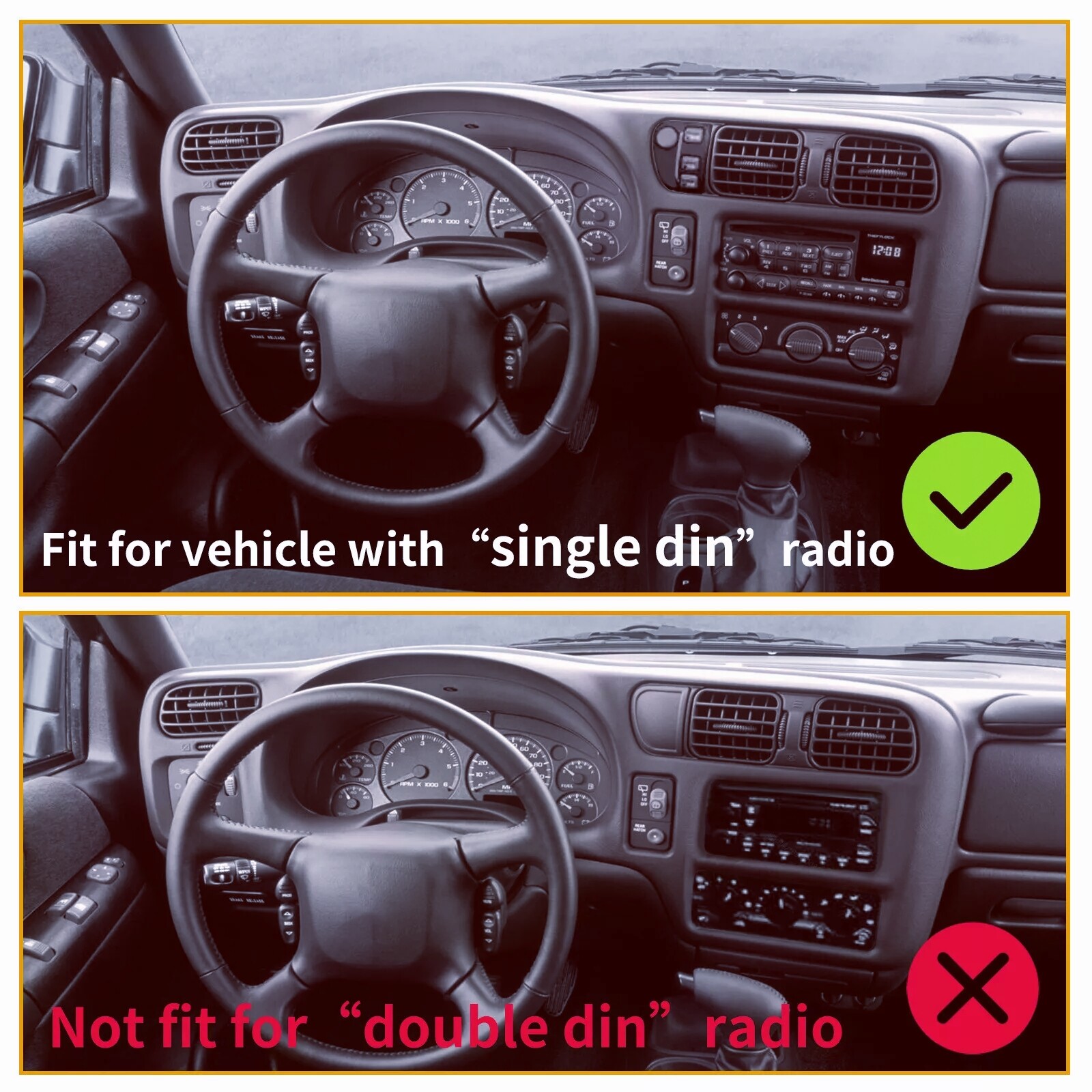 Dash Trim Bezel Single Din Fit For 1998-2004 Blazer Jimmy Sonoma S10 Bravada New