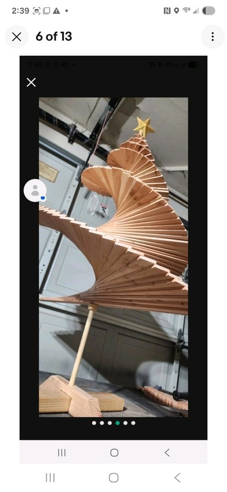 Wooden Spiral Christmas Tree