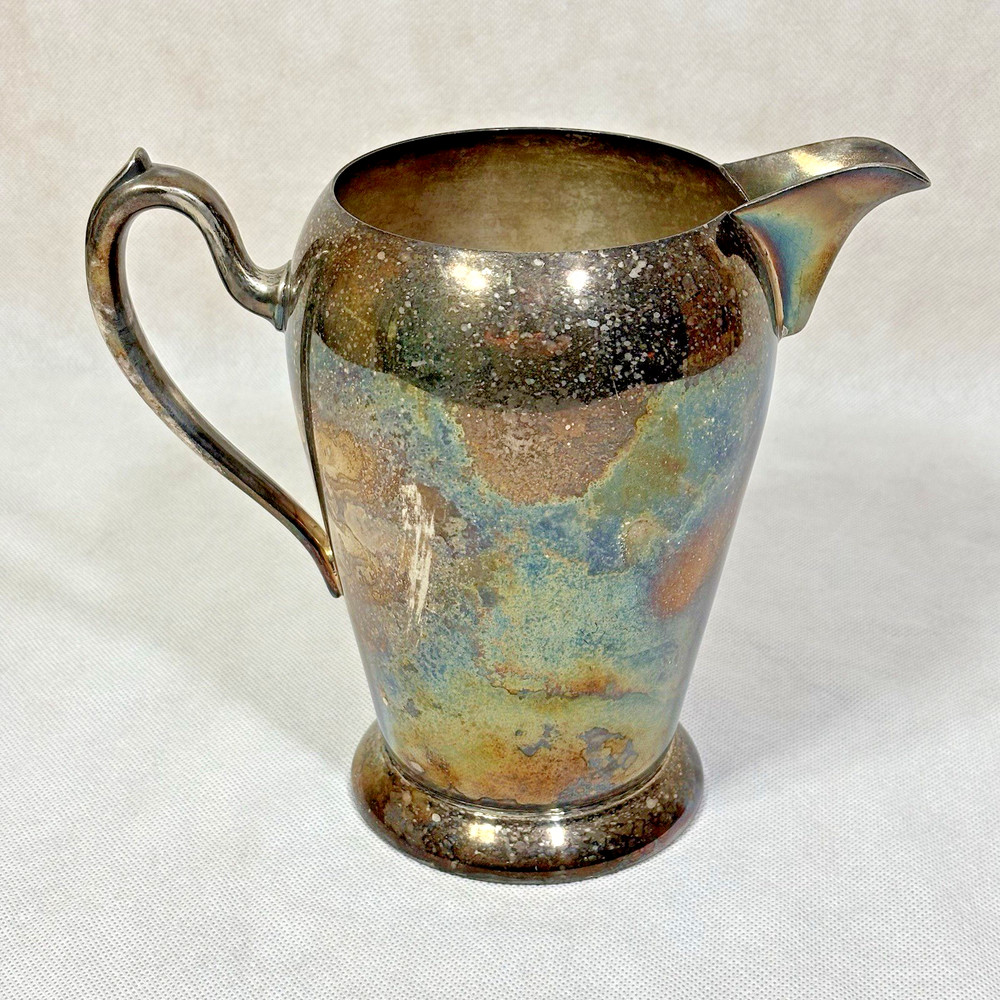 Vintage Academy Silver On Copper Pitcher #105