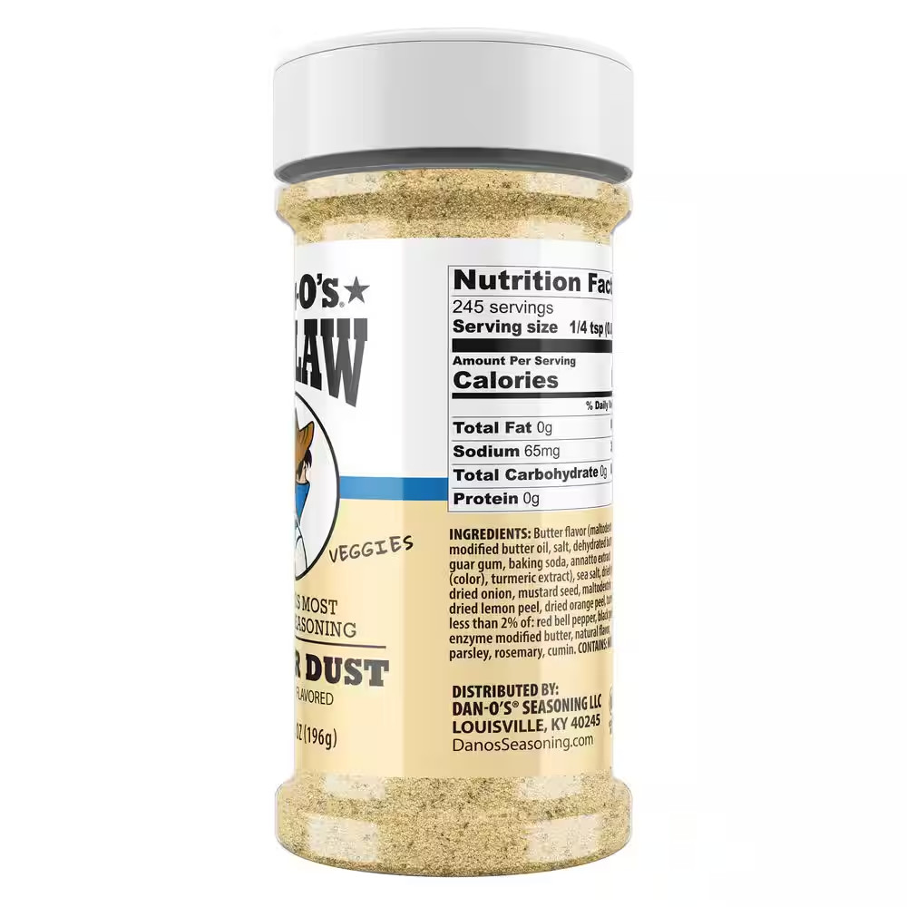 Dan-O's Outlaws Butter Dust Seasoning, 6.9 oz Bottle, Butter Free Ship NEW