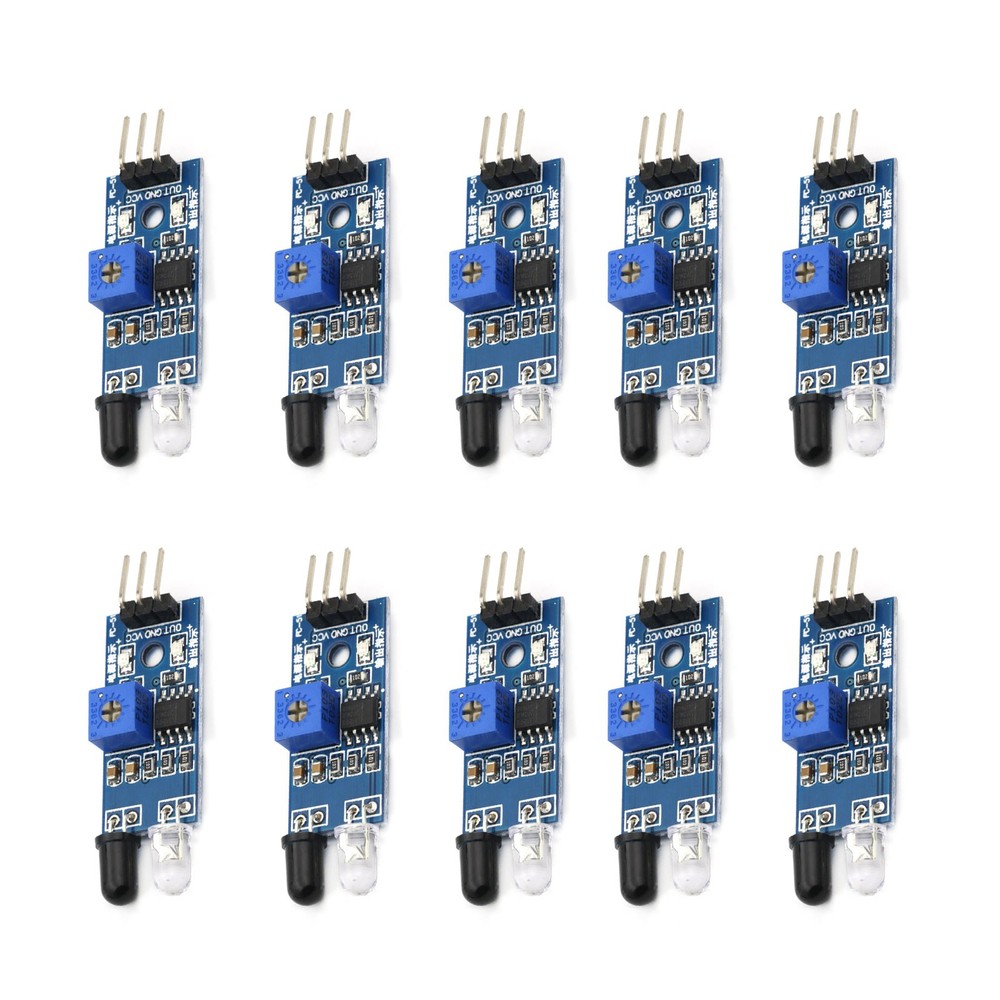 For Smart Car Robot 10pcs IR Infrared Obstacle Avoidance Sensor Module Part