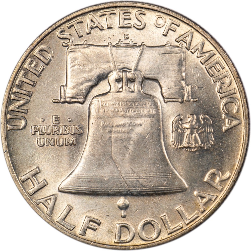 1959-D Franklin Half Dollar - Toned - AU!