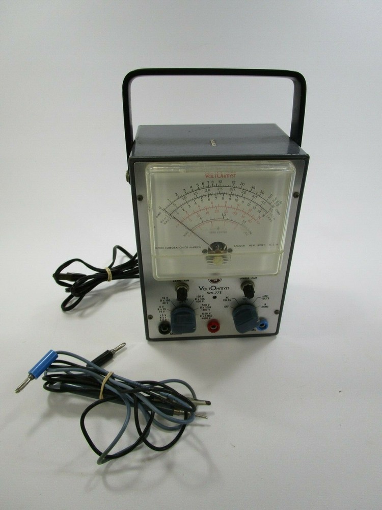 Vintage RCA WV-77E voltmeter gray