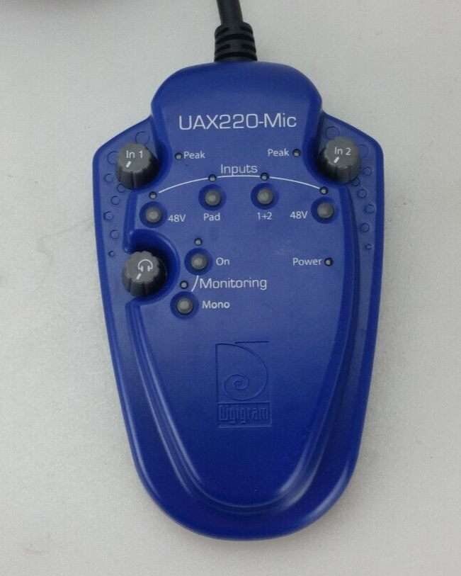 Digigram UAX220-Mic Broadcast USB Audio Interface 2 Balanced Analog Inputs
