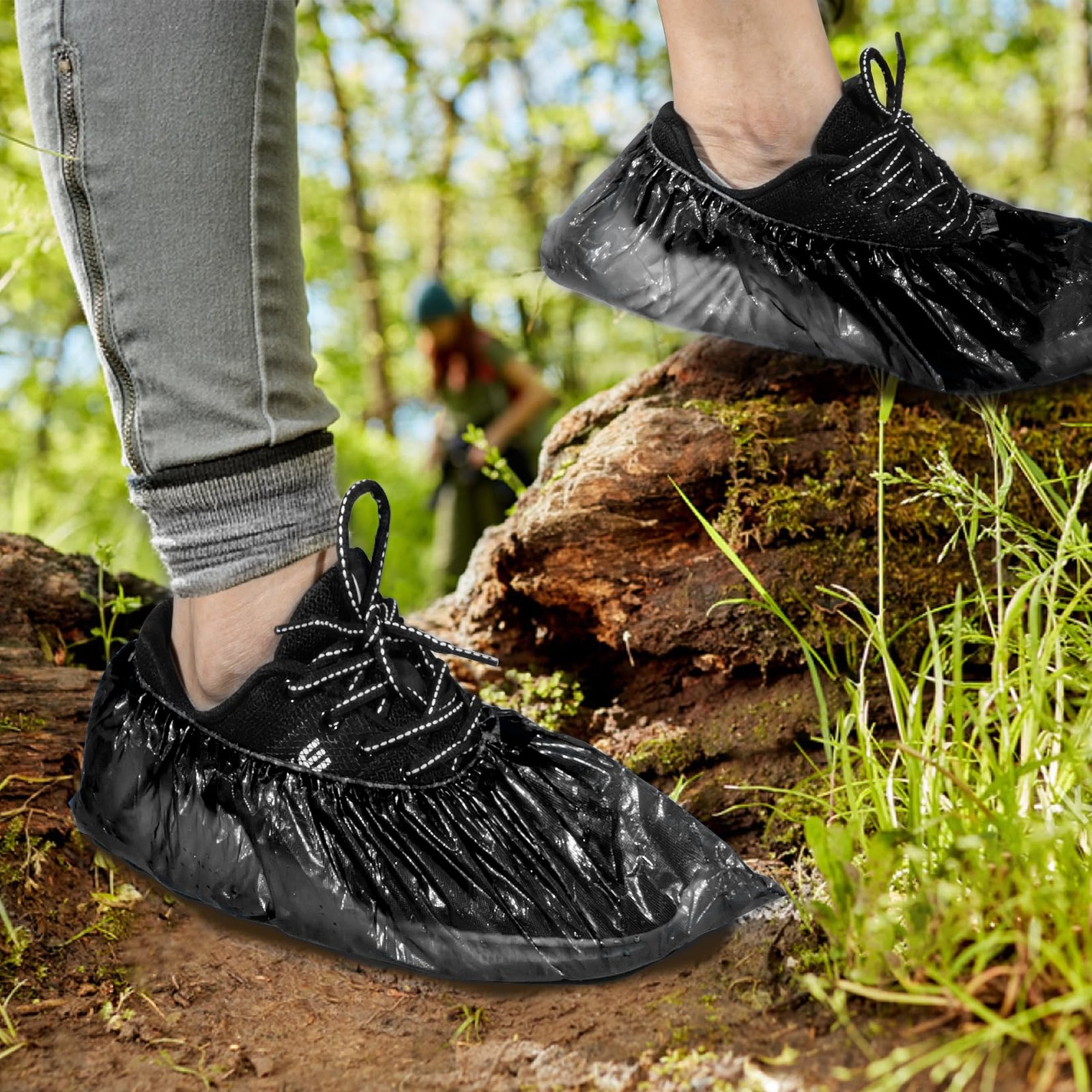 60 Pack Disposable Shoe Covers Waterproof Plastic Booties for Men & Women