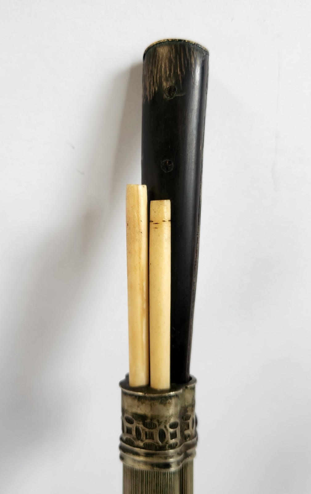 Antique Asian Chinese Knife Bone Chopsticks Traveling Eating Trousse Set