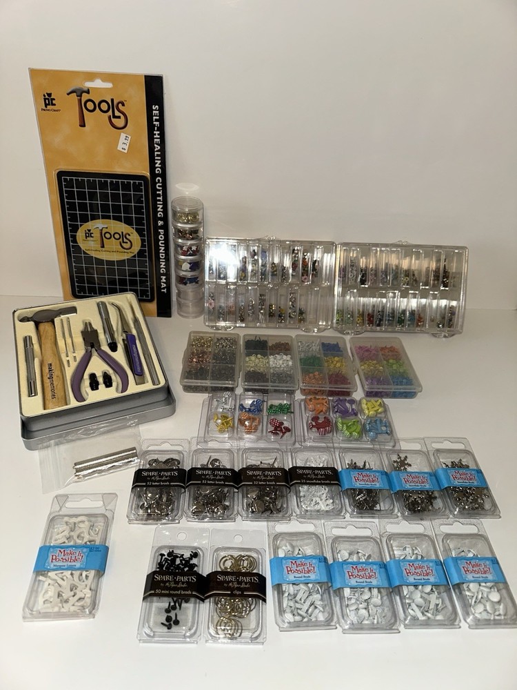 Making Memories Tool Kit Make It Possible! Spare Parts Tools Brads Eyelets
