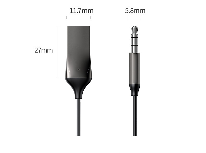 Bluetooth 5.0 AUX Audio Adapter Cable Car 3.5mm Jack Music Handsfree Receiver