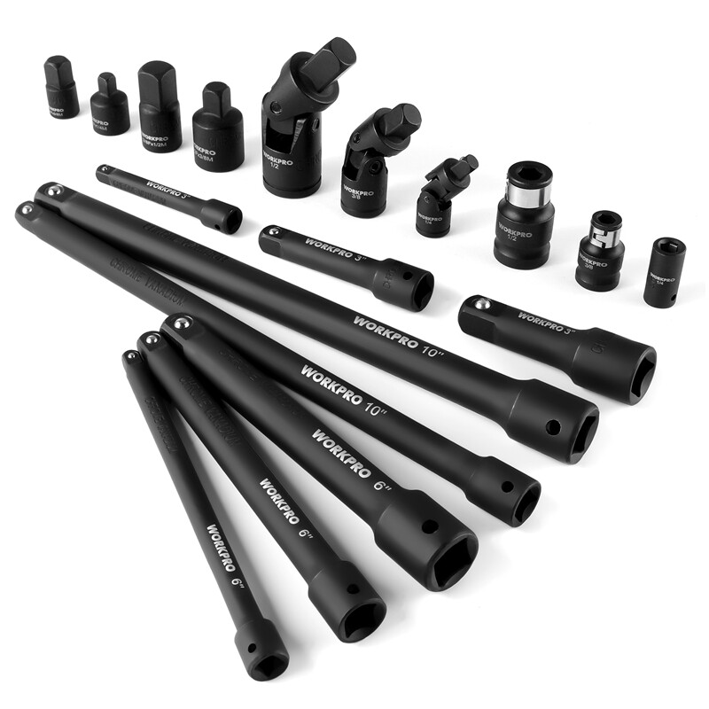 WORKPRO 18PC Drive Tool Accessory Set Socket Adapter Extensions Socket Accessory
