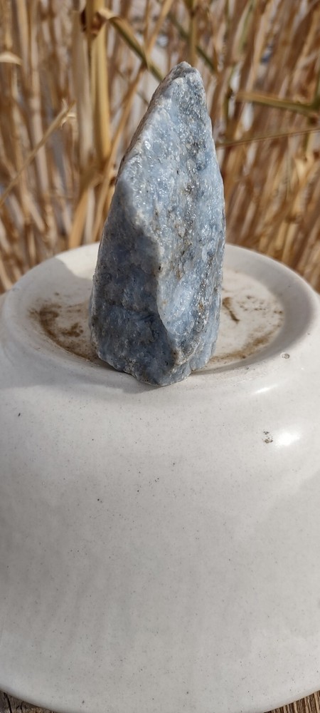 Lapidary Cut Once Blue Chalcedony Feldspar Unique Specimen