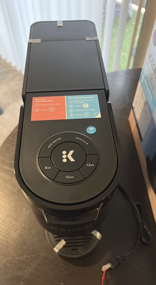 KEURIG K-ICED PLUS SINGLE-SERVE COFFEE MAKER AUTOMATIC SHUT-OFF 46 OZ - BLACK