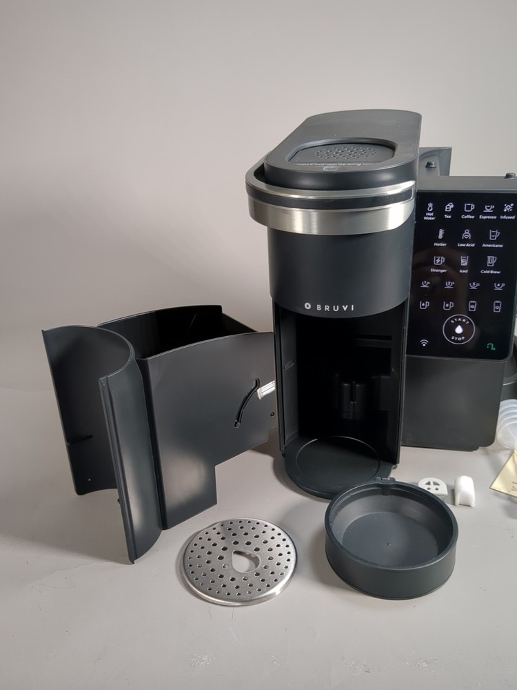 Bruvi BV-03-B Coffee Maker Single Serve Touchscreen Black Tested Working