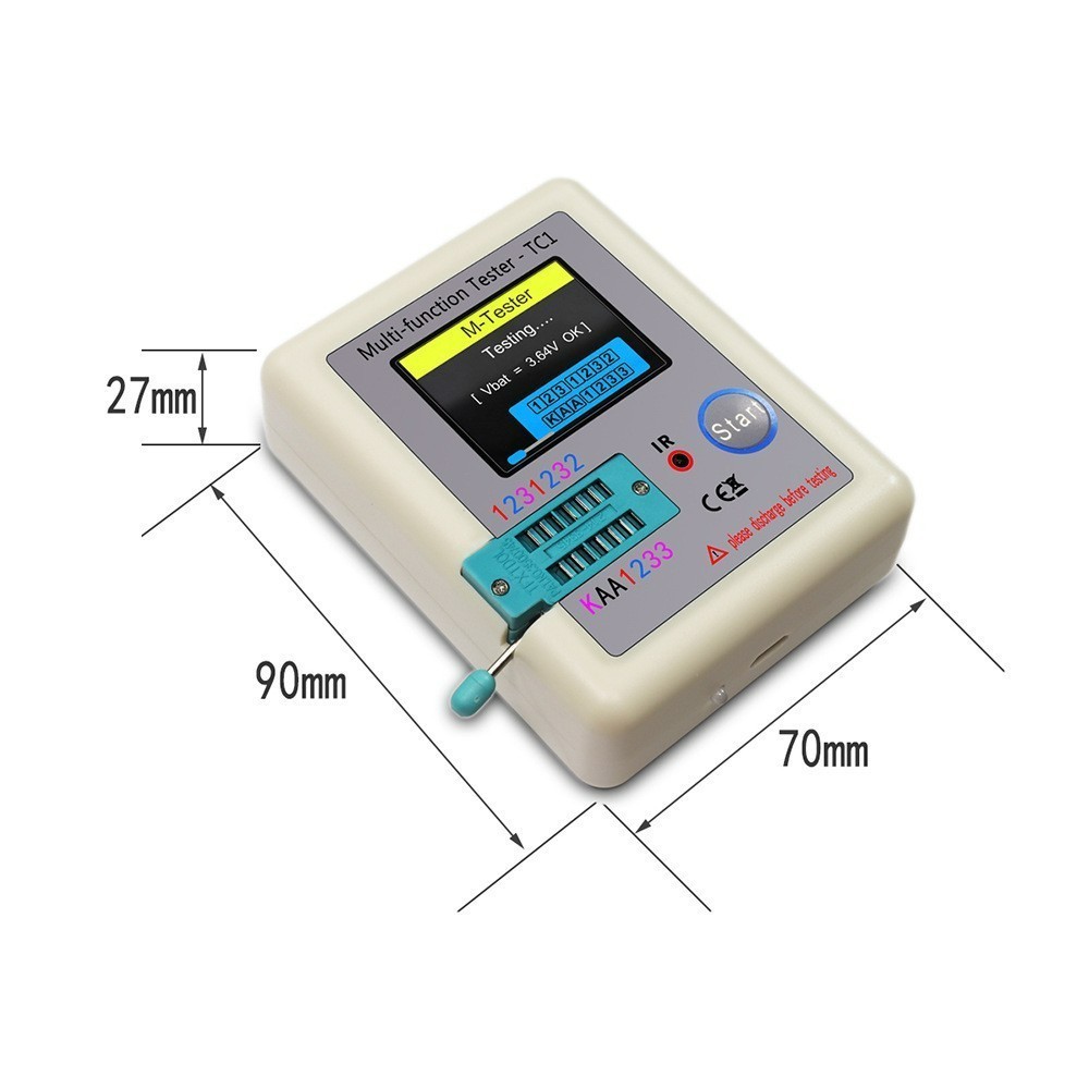 LCR-TC1 Multi-function Transistor Tester TFT Diode Capacitance Meter for LCR ESR