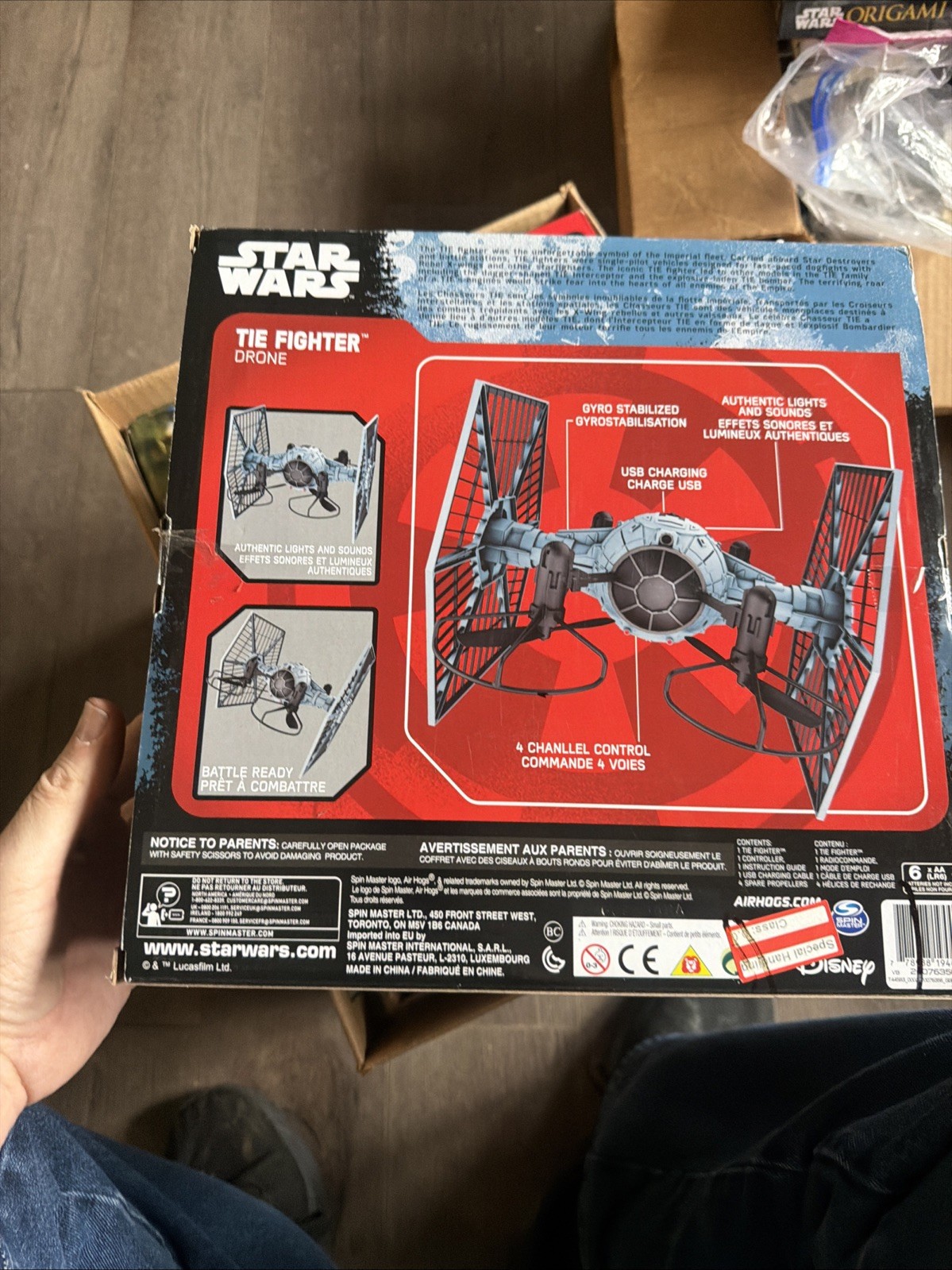 Star Wars AIR HOGS Tie Fighter Drone with Remote (Read Details)