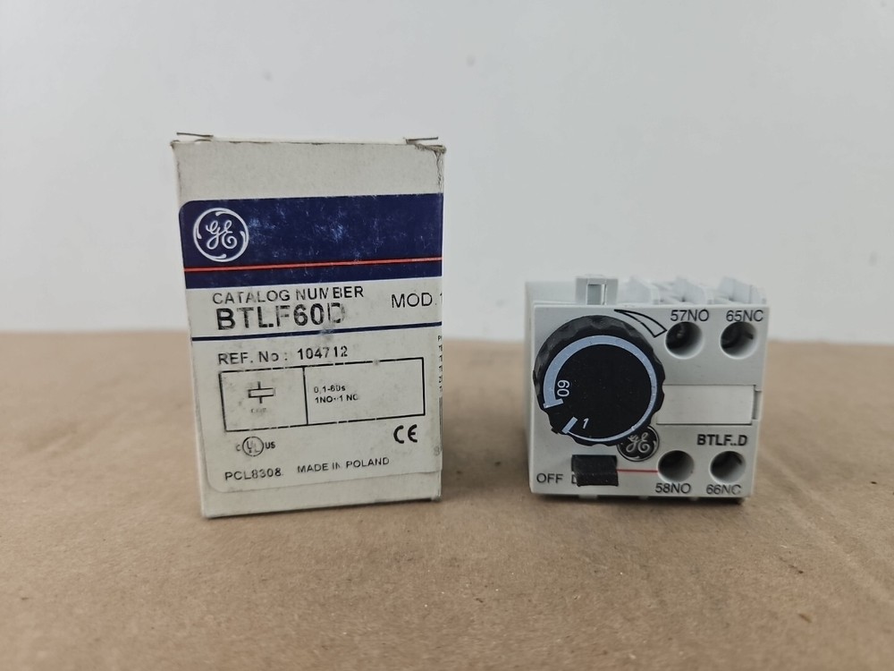 General Electric BTLF60D 1-60 Sec Off Delay Timer GE Industrial