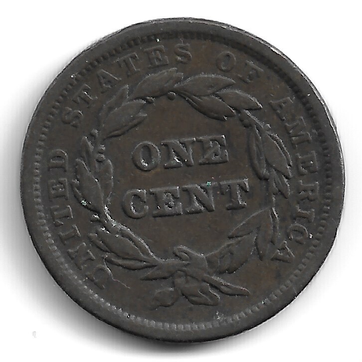 * 1842 PHILADELPHIA MINT LARGE CENT VERY FINE CONDITION - SOLID COIN *