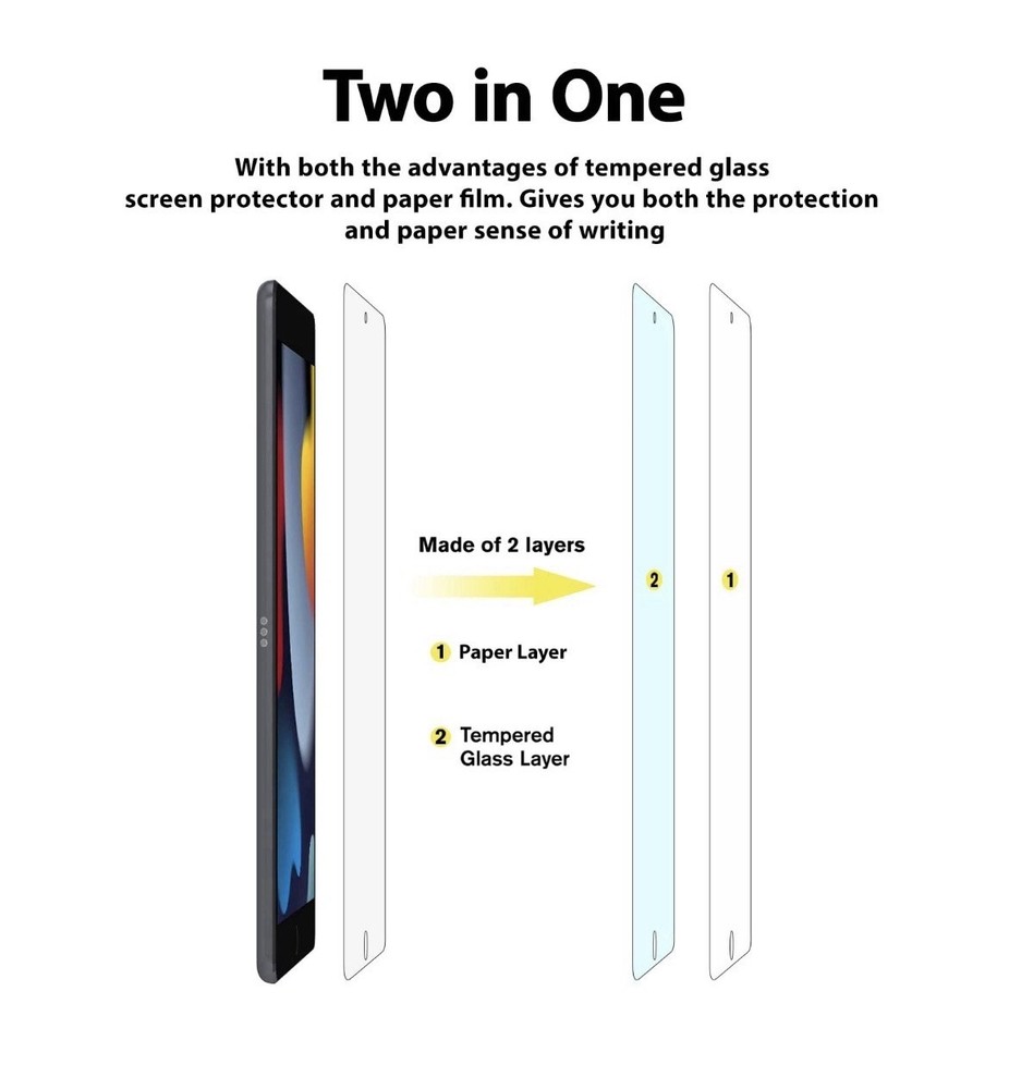 Paperfeel Glass Screen Protector Compatible with iPad 9th / 8th / 7th Generat...