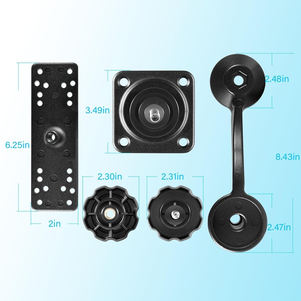 Horizontal 6" Swing Arm Mount Fishfinders & Chartplotters Mount Bracket 360°