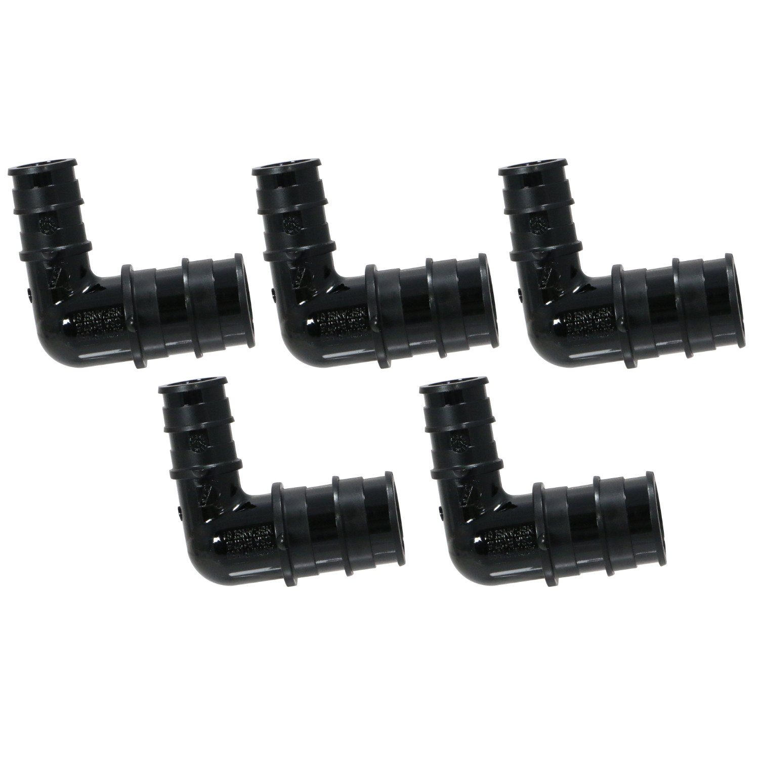 5 Pack XFITTING Poly Alloy Pex-A Expansion 1/2 Inch x 3/4 Inch Reducing Elbow