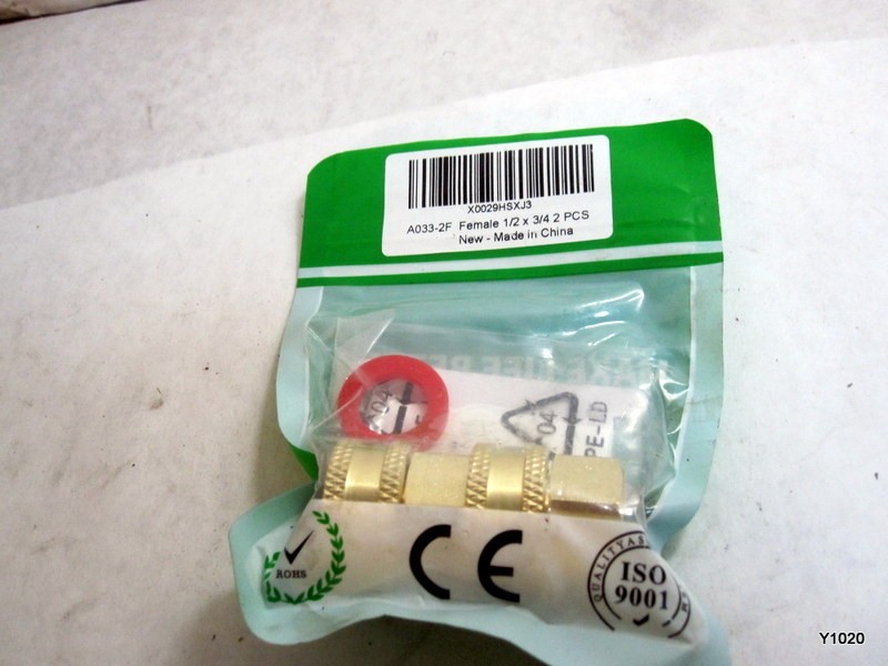 A033-2F Female 1/2 x 3/4 2 PCS