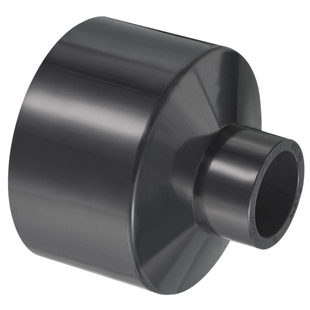 PVC Reducer Pipe Fitting 2.5x1" Socket Coupling Adapter Connector, Grey