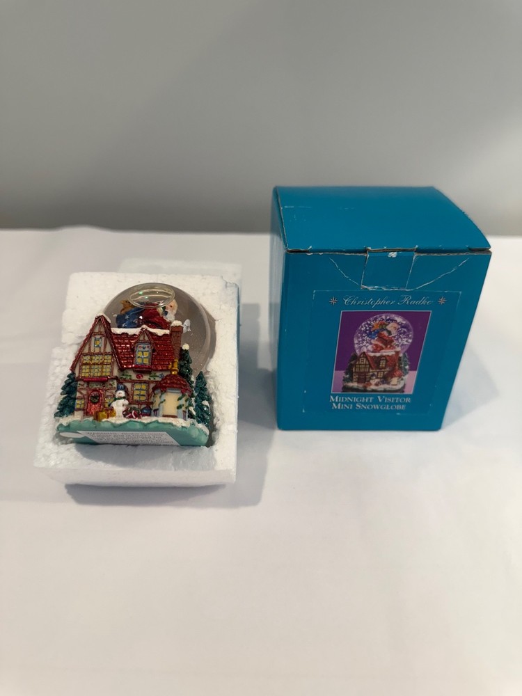 Christopher Radko Midnight Visitor Mini Snowglobe