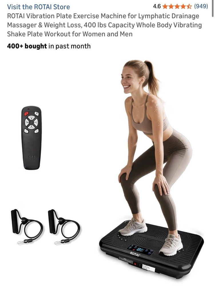 Shake Plate Vibration Exercise Machine for Lymphatic Drainage & Weight Loss